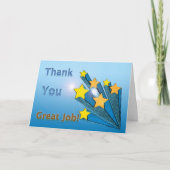 Vielen Dank für Ihre tollen Job Shooting Stars Dankeskarte (Vorderseite)
