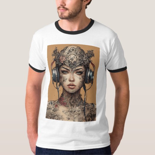 Vielen Dank für Ihre Trigger - Tattoo-Style Inspir T-Shirt (Vorderseite)