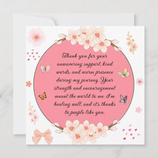 Vielen Dank für Ihre unerschütterliche Unterstützu Karte (Vorderseite)