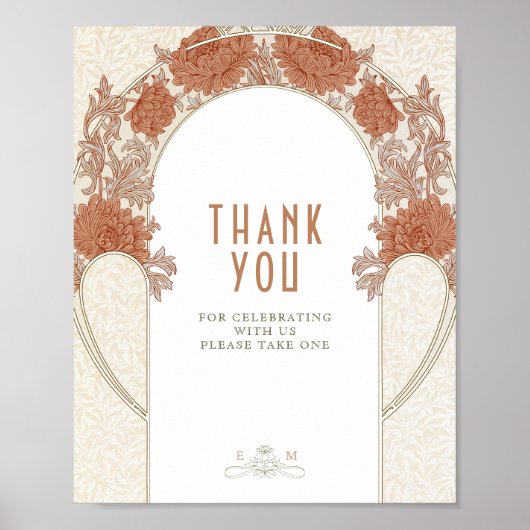 Vielen Dank für Ihre Unterschrift Gäste Art Nouvea Poster (Vorne)