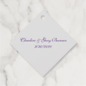 Vielen Dank für Ihre Unterstützung Cards Lila Iris Geschenkanhänger (Rückseite)