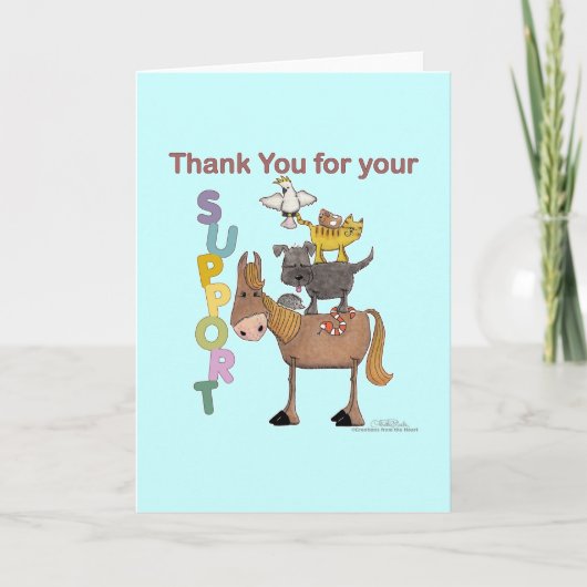 Vielen Dank für Ihre Unterstützung Dankeskarte (Vorderseite)