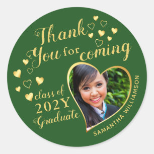 Vielen Dank für Ihre Unterstützung der Grünen Grad Runder Aufkleber