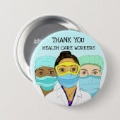 Vielen Dank für Ihre Unterstützung der medizinisch Button (Vorne & Hinten)