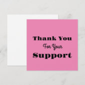 Vielen Dank für Ihre Unterstützung Einladung (Vorne/Hinten)