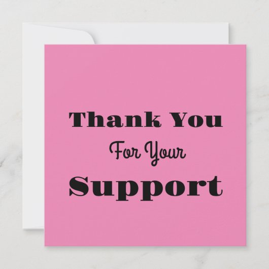 Vielen Dank für Ihre Unterstützung Einladung (Vorderseite)