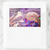 Vielen Dank für Ihre Unterstützung für Business Ma Rechteckiger Aufkleber (Tasche)