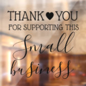 Vielen Dank für Ihre Unterstützung für den Platz f Fensteraufkleber (Blatt 2)