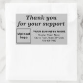 Vielen Dank für Ihre Unterstützung für Grau Rechteckiger Aufkleber (Tasche)