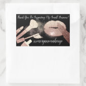 Vielen Dank für Ihre Unterstützung für kleine Unte Rechteckiger Aufkleber (Tasche)