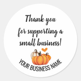 Vielen Dank für Ihre Unterstützung für kleine Unte Runder Aufkleber