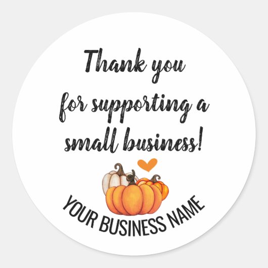 Vielen Dank für Ihre Unterstützung für kleine Unte Runder Aufkleber (Vorderseite)