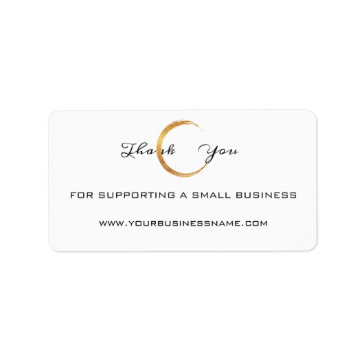 Vielen Dank für Ihre Unterstützung für Small Busin Adressaufkleber (Vorne)