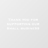 Vielen Dank für Ihre Unterstützung für unser klein Fensteraufkleber (Blatt)