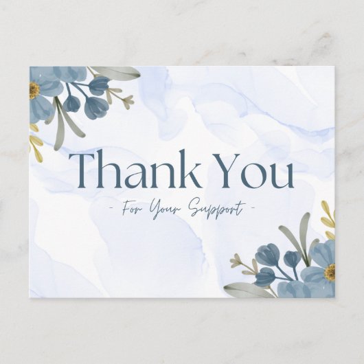 Vielen Dank für Ihre Unterstützung Postkarte (Vorderseite)