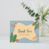 Vielen Dank für Ihre Unterstützung Postkarte (Stehend Vorderseite)