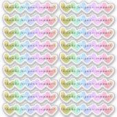 Vielen Dank für Ihre Unterstützung Rainbow Glitzer Aufkleber (Vorderseite)