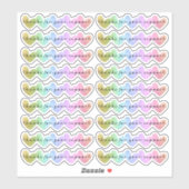 Vielen Dank für Ihre Unterstützung Rainbow Glitzer Aufkleber (Blatt)