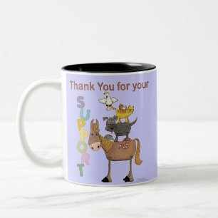 Vielen Dank für Ihre Unterstützung Zweifarbige Tasse