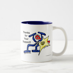 Vielen Dank für Ihre Unterstützung Zweifarbige Tasse