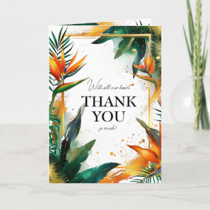 Vielen Dank für Ihre vertikalen Vögel im Paradies  Dankeskarte