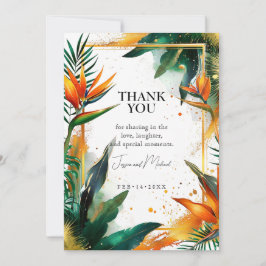 Vielen Dank für Ihre vertikalen Vögel im Paradies Dankeskarte