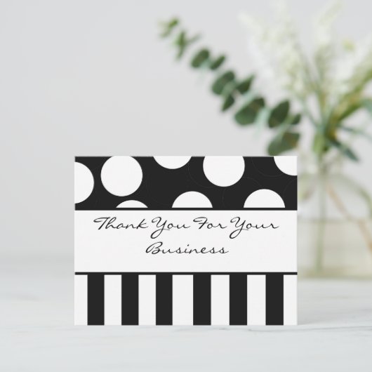 Vielen Dank für Ihre Visitenkarte Postkarte (Stehend Vorderseite)