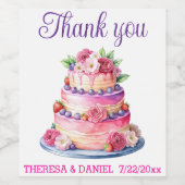 Vielen Dank für Ihre Weinlust Weinetikett (Einzelnes Label)