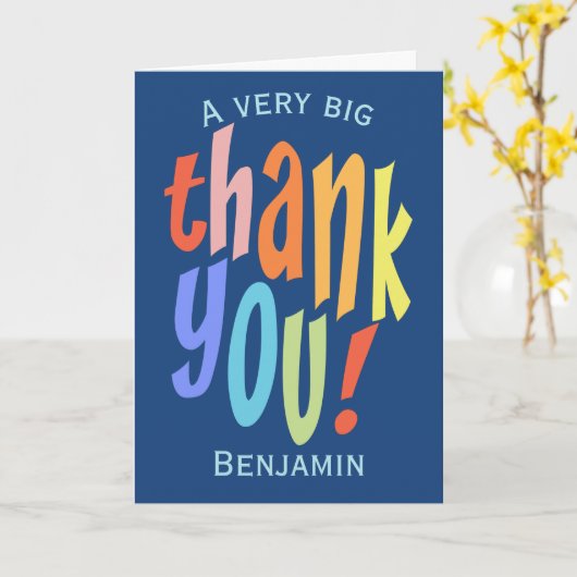 Vielen Dank für Ihre Wertschätzung farbenfroh Typo Karte (Gelbe Blume)