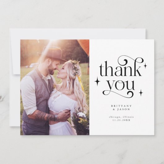 Vielen Dank für Ihre Wirble Texthochzeit Dankeskarte (Vorderseite)