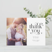 Vielen Dank für Ihre Wirble Texthochzeit Dankeskarte (Stehend Vorderseite)