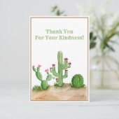 Vielen Dank für Ihren Aquarell in der Wüste Dankeskarte (Stehend Vorderseite)