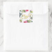 Vielen Dank für Ihren Aufkleber Business Floral Bl (Tasche)