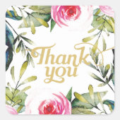 Vielen Dank für Ihren Aufkleber Business Floral Bl (Vorderseite)