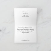 Vielen Dank für Ihren Ausdruck des Beileids Dankeskarte (Innenseite)