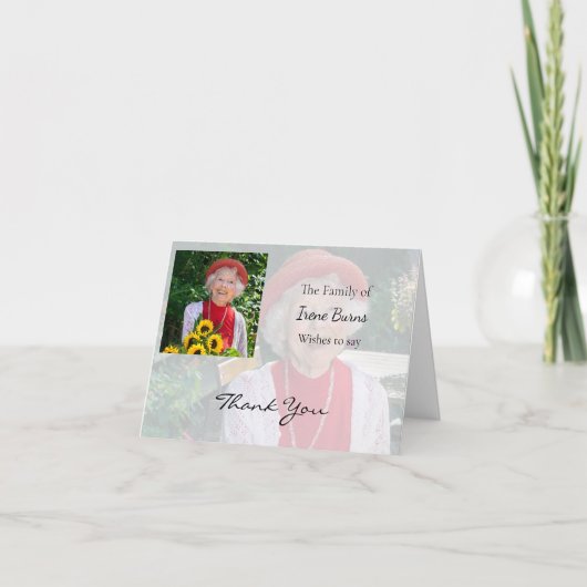 Vielen Dank für Ihren Ausdruck des Beileids Dankeskarte (Vorderseite)