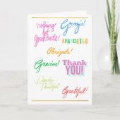 Vielen Dank für Ihren Beruflichen Tag Karte (Vorderseite)