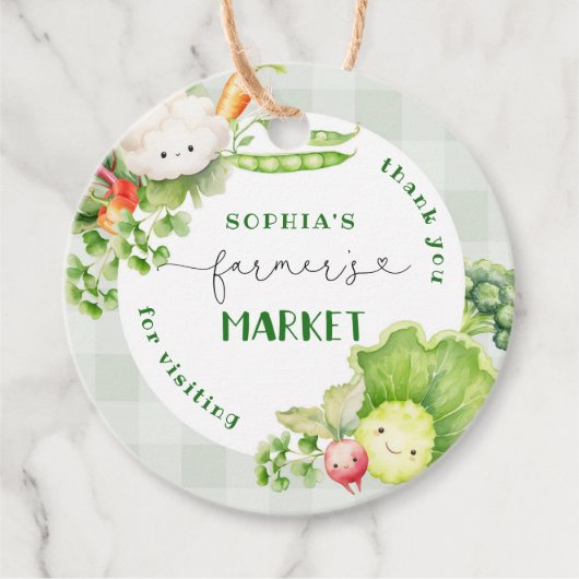 Vielen Dank für Ihren Besuch Bauern Markt Geburtst Geschenkanhänger (Vorderseite)