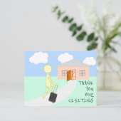 Vielen Dank für Ihren Besuch - Nod Notes Postkarte (Stehend Vorderseite)