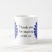 Vielen Dank für Ihren Bleibe mit uns Gast Willkomm Kaffeetasse (Mittel)