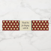 Vielen Dank für Ihren Bleibe mit uns Gold Polka Do Wasserflaschenetikett (Einzelnes Label)