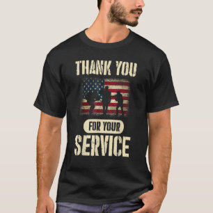 Vielen Dank für Ihren Dienst Veteranen Tag Männer  T-Shirt