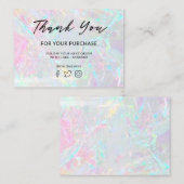 Vielen Dank für Ihren Einkauf an mineralischem Ste Visitenkarte (Vorne/Hinten)