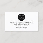 Vielen Dank für Ihren Einkauf Instagrenrabatt Red. Visitenkarte (Rückseite)