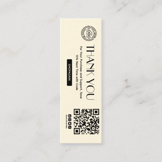 Vielen Dank für Ihren Einkauf Kleiderhang Tag (Vorderseite)