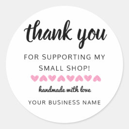 Vielen Dank für Ihren Einkauf kleine minimalistisc Runder Aufkleber