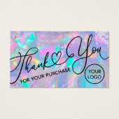 Vielen Dank für Ihren Einkauf opal Hintergrund (Vorderseite)