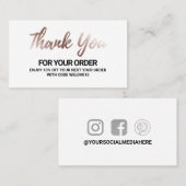 Vielen Dank für Ihren eleganten Gold Metallic Raba Visitenkarte (Vorne/Hinten)