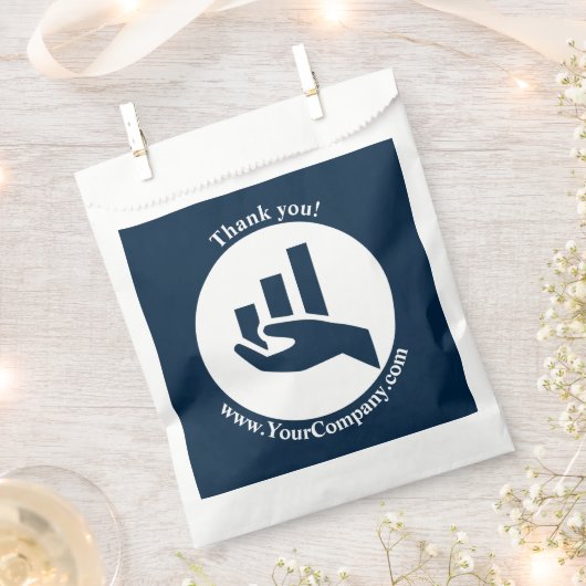 Vielen Dank für Ihren Finanzplaner White-Blue Geschenktütchen (Ausgeschnitten)