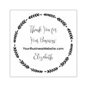 Vielen Dank für Ihren Firmennamen Gummistempel (Prägung)